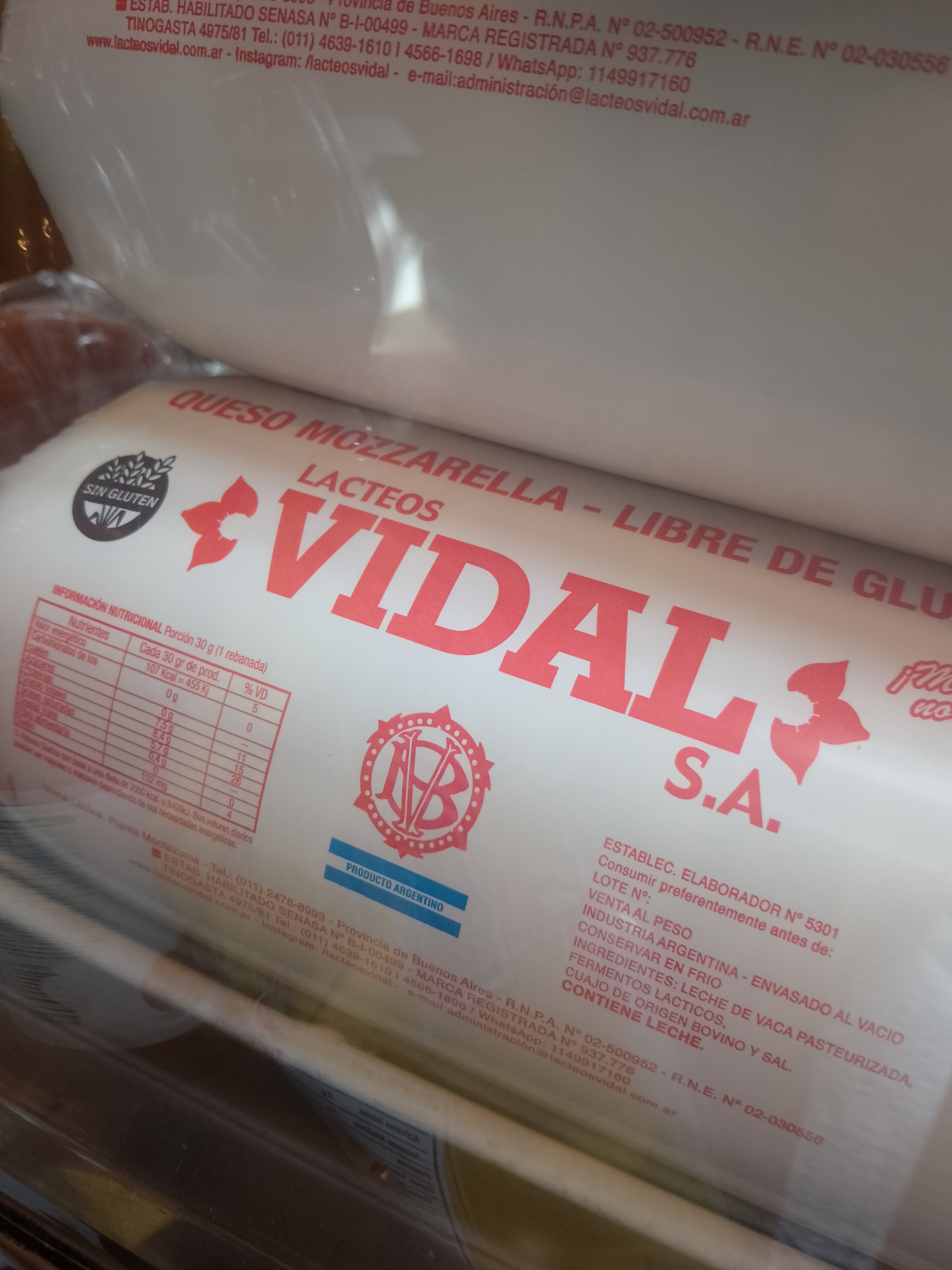 MUZZARELLA VIDAL / AROTCARENA/DOM TIM
