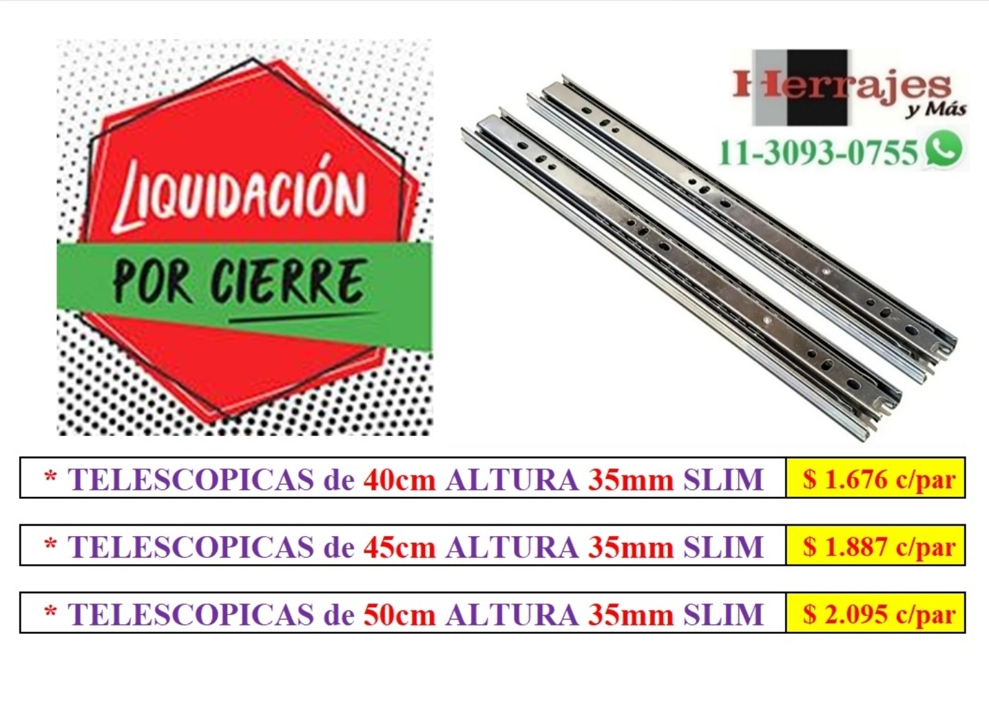 Correderas telescópicas